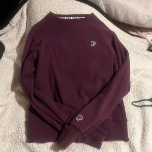 pink sweatshirt (maroon)